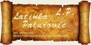 Latinka Palurović vizit kartica